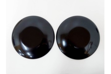 輪島塗　木製　蒔絵と沈金による花文が上品な茶托10点・銘々皿5点セット　共箱付き　(R-087896)
