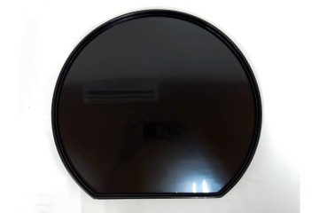 輪島塗　木製　艶やかな黒塗が上品な半月膳10点セット　共箱付き　(R-087898)