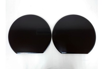 輪島塗　木製　艶やかな黒塗が上品な半月膳10点セット　共箱付き　(R-087898)