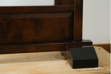 中古　美品　ステンドグラス作家　川島政則作　カラーの意匠が美しいステンドグラス入り衝立　定価約40万円　(R-087900)