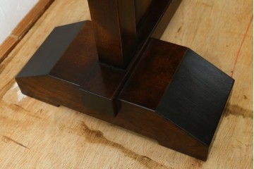中古　美品　ステンドグラス作家　川島政則作　カラーの意匠が美しいステンドグラス入り衝立　定価約40万円　(R-087900)