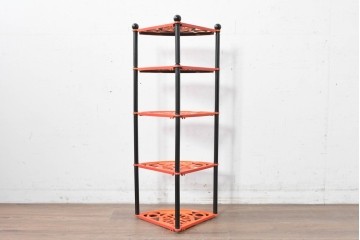 中古　Le Creuset(ル・クルーゼ)　鮮やかなオレンジカラーのポットスタンド　(R-087903)