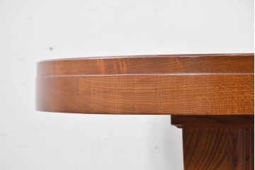 和製アンティーク　特注品　高級品!!　アールデコの意匠が上品な総欅(ケヤキ)材のコーヒーテーブル　(R-087905)