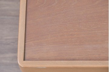 和製ヴィンテージ　maruni(マルニ木工)　オールドマルニ　希少モデル　チーク材とブナ材を用いた曲げ木脚のローテーブル　(R-087906)