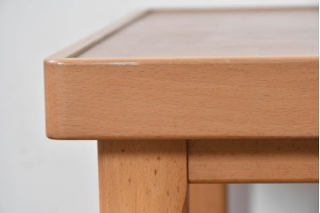 和製ヴィンテージ　maruni(マルニ木工)　オールドマルニ　希少モデル　チーク材とブナ材を用いた曲げ木脚のローテーブル　(R-087906)