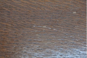 イギリスアンティーク　オーク材　彫刻入りのドローリーフテーブル　(R-087910)