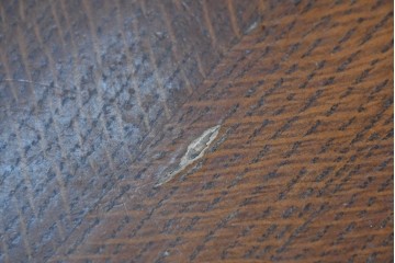 イギリスアンティーク　オーク材　彫刻入りのドローリーフテーブル　(R-087910)