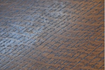 イギリスアンティーク　オーク材　彫刻入りのドローリーフテーブル　(R-087910)