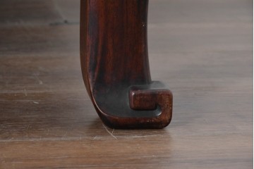 和製ヴィンテージ　上手物　指物工芸家具　花梨(カリン)材　希少な正方形の重厚な座卓　(R-087913)