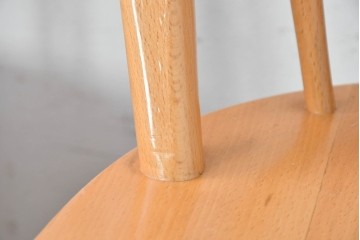 和製ヴィンテージ　飛騨産業　キツツキ　ブナ材のフープバックチェア4脚セット　(R-087915)