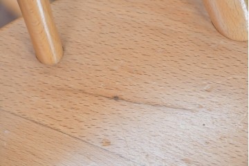 和製ヴィンテージ　飛騨産業　キツツキ　ブナ材のフープバックチェア4脚セット　(R-087915)
