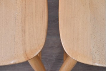 和製ヴィンテージ　飛騨産業　キツツキ　ブナ材のフープバックチェア4脚セット　(R-087915)