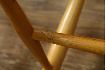 和製ヴィンテージ　飛騨産業　キツツキ　ブナ材のフープバックチェア4脚セット　(R-087915)