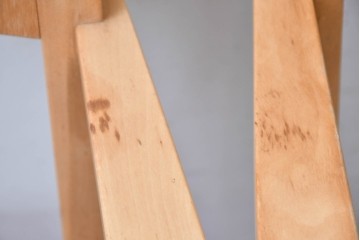 中古　arflex(アルフレックス)　植木莞爾デザイン　曲線アームが美しいKUアームチェア4脚セット　(R-087925)