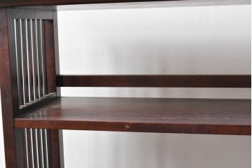 中古　北海道民芸家具　117型　飾り棚としてもおすすめ!　和モダンな空間にぴったりの書棚　(R-087929)