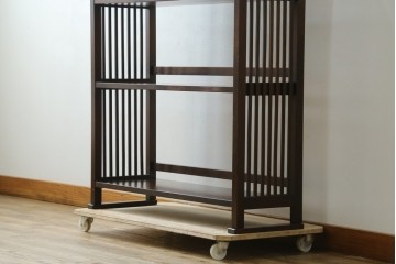 中古　北海道民芸家具　117型　飾り棚としてもおすすめ!　和モダンな空間にぴったりの書棚　(R-087929)
