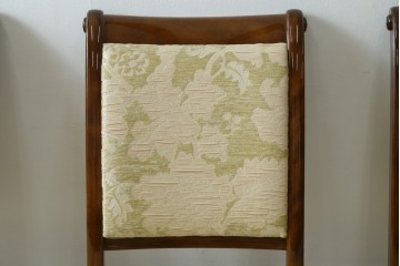 新古　展示品　超美品　モリシゲ(MORISHIGE/森繁)　上品な花柄張地のダイニングチェア4脚セット　定価(4脚合計)約44万円　(R-087936)