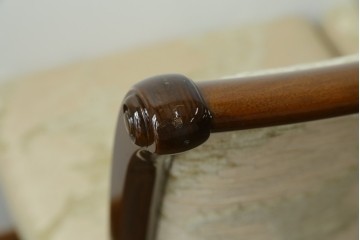 新古　展示品　超美品　モリシゲ(MORISHIGE/森繁)　上品な花柄張地のダイニングチェア4脚セット　定価(4脚合計)約44万円　(R-087936)