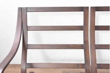 中古　冨士ファニチア　Agio(アージオ)　本革　ワイド2Pソファとスツールのセット　定価約58万6千円　(R-087944)
