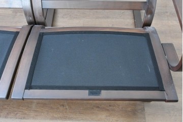 中古　冨士ファニチア　Agio(アージオ)　本革　ワイド2Pソファとスツールのセット　定価約58万6千円　(R-087944)