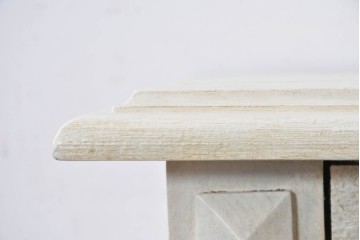 イギリスアンティーク　クラシカルデザインのペイントマントルピース　(R-087945)