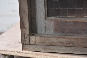 《台輪取り付け加工費込み ・ ペイント仕上げ限定》　和製アンティーク　市松模様ガラスのサイドボード　(R-087948)