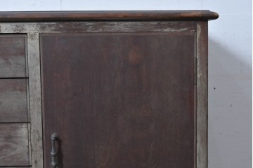 《天板取り付け加工費込み ・ ペイント仕上げ限定》　和製アンティーク　落ち着いた佇まいのサイドボード　(R-087949)