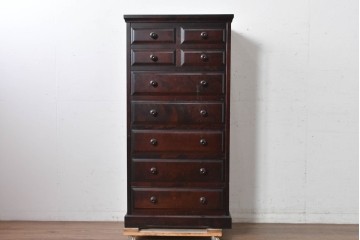 中古　北海道民芸家具　HM535　和と洋どちらにも馴染むデザインの小物タンス　定価約26万円　(R-087956)
