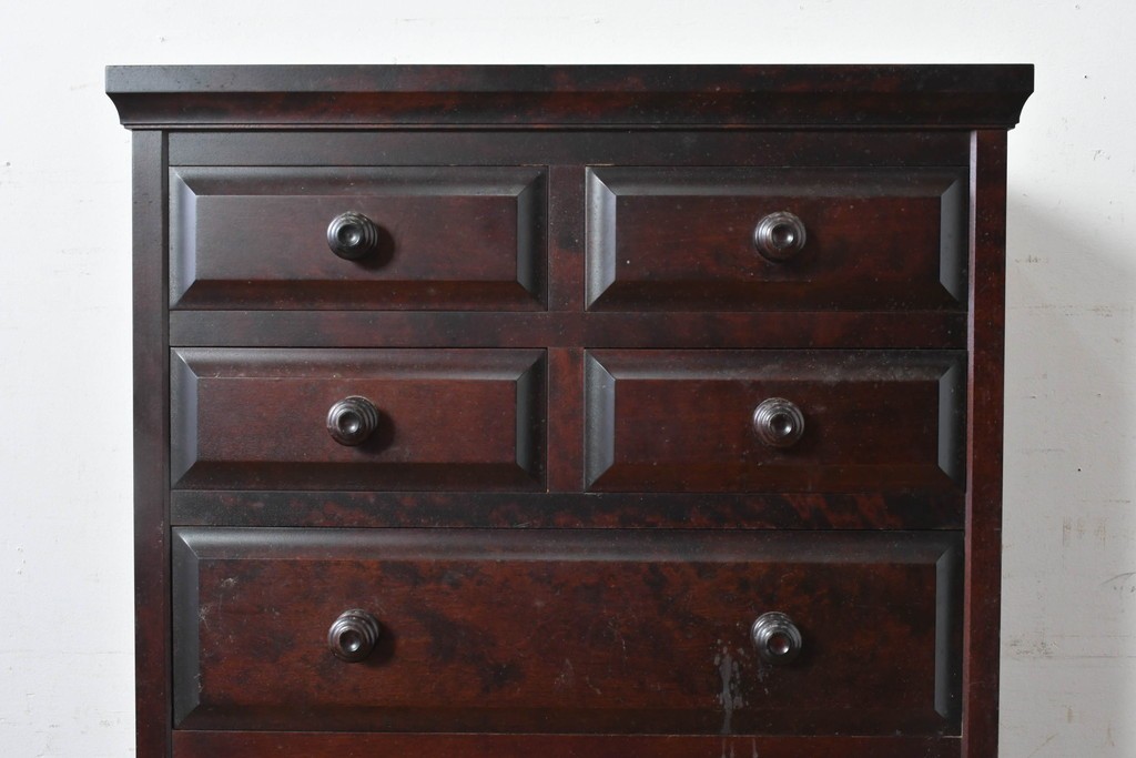 中古　北海道民芸家具　HM535　和と洋どちらにも馴染むデザインの小物タンス　定価約26万円　(R-087956)