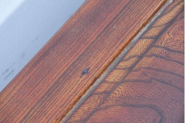 和製アンティーク　上手物!!　総欅(ケヤキ)材　挽き物脚が目を惹く漆塗りのちゃぶ台　(R-087960)