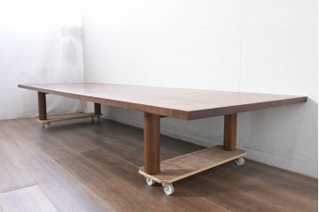 中古　美品　maruni(マルニ木工)　MALTA(マルタ)　ウォールナット材　シンプルなローテーブル　(R-087962)
