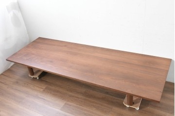 中古　美品　maruni(マルニ木工)　MALTA(マルタ)　ウォールナット材　シンプルなローテーブル　(R-087962)