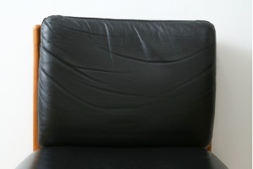 ジャパンヴィンテージ　チーク材　メンズライクスタイルの空間づくりに活躍する本革ダイニングチェア　(R-087967)