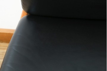 ジャパンヴィンテージ　チーク材　メンズライクスタイルの空間づくりに活躍する本革ダイニングチェア　(R-087967)