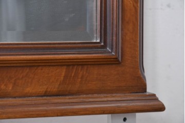 中古　イタリア製　クラシカルなデザインが優美な象嵌入りウォールミラー　(R-087977)