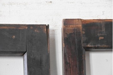 アンティーク建具　大正から昭和初期　和モダンな空間に映える落ち着いた格子戸2枚セット　(R-087978)