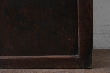 アンティーク建具　大正から昭和初期　和モダンな空間に映える落ち着いた格子戸2枚セット　(R-087978)