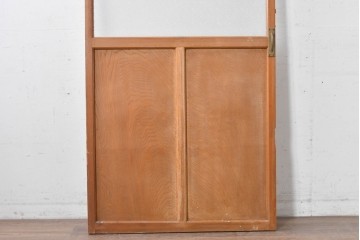 アンティーク建具　昭和中期　ノスタルジックな木製フレームのガラス扉1枚　(R-087980)