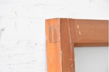 アンティーク建具　昭和中期　ノスタルジックな木製フレームのガラス扉1枚　(R-087980)
