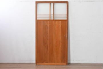 アンティーク建具　昭和中期　温もりある木味が魅力の引き戸1枚　(R-087982)