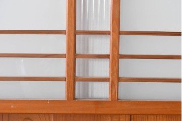 アンティーク建具　昭和中期　温もりある木味が魅力の引き戸1枚　(R-087982)