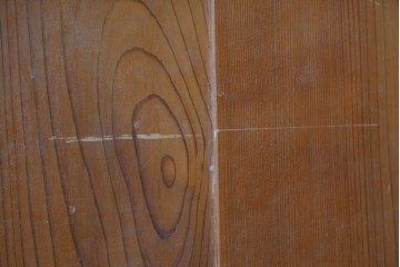 アンティーク建具　昭和中期　温もりある木味が魅力の引き戸1枚　(R-087982)