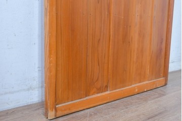 アンティーク建具　昭和中期　温もりある木味が魅力の引き戸1枚　(R-087982)