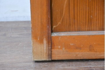 アンティーク建具　昭和中期　温もりある木味が魅力の引き戸1枚　(R-087982)