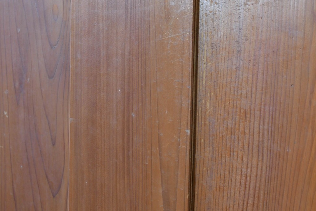 アンティーク建具　昭和中期　温もりある木味が魅力の引き戸1枚　(R-087982)