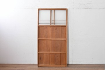 アンティーク建具　昭和中期　温もりある木味が魅力の引き戸1枚　(R-087982)