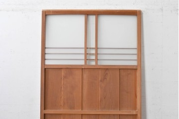 アンティーク建具　昭和中期　温もりある木味が魅力の引き戸1枚　(R-087982)
