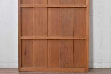 アンティーク建具　昭和中期　温もりある木味が魅力の引き戸1枚　(R-087982)