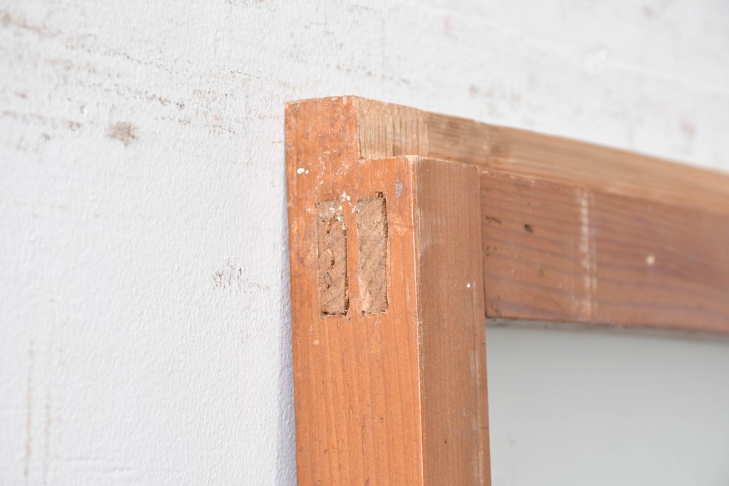 アンティーク建具　昭和中期　温もりある木味が魅力の引き戸1枚　(R-087982)