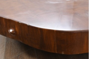 中古　輪切り一枚板　厚みのある一枚板が存在感を放つ平置き座卓　(R-087986)